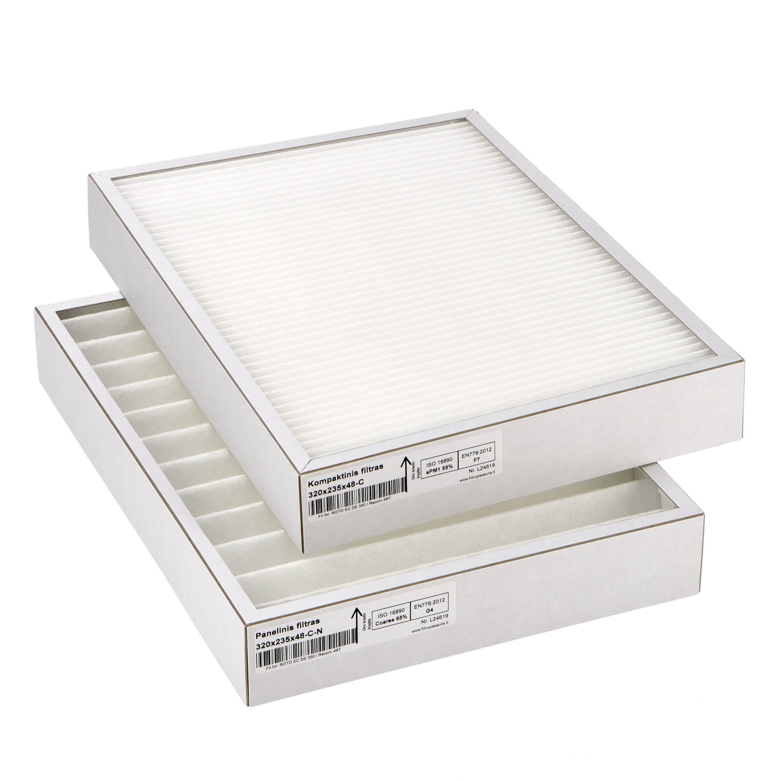 Blauberg Komfort Roto EC DE 350 Filtersatz G4+F7 (Hausmarke) 320x235x48