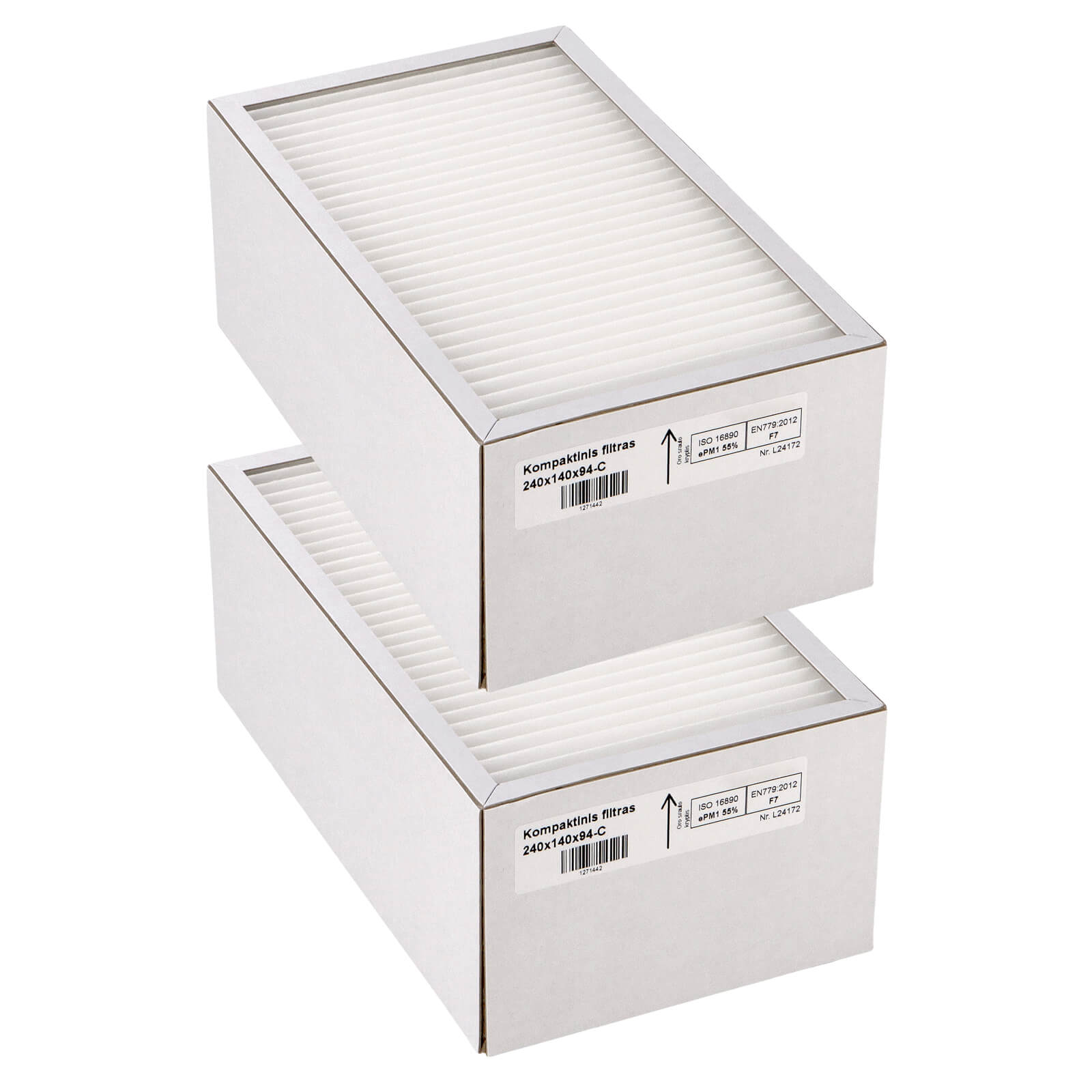 Ensy InoVent AHU-300HH-HV Filtersatz F7+F7 (Hausmarke) 240x140x94