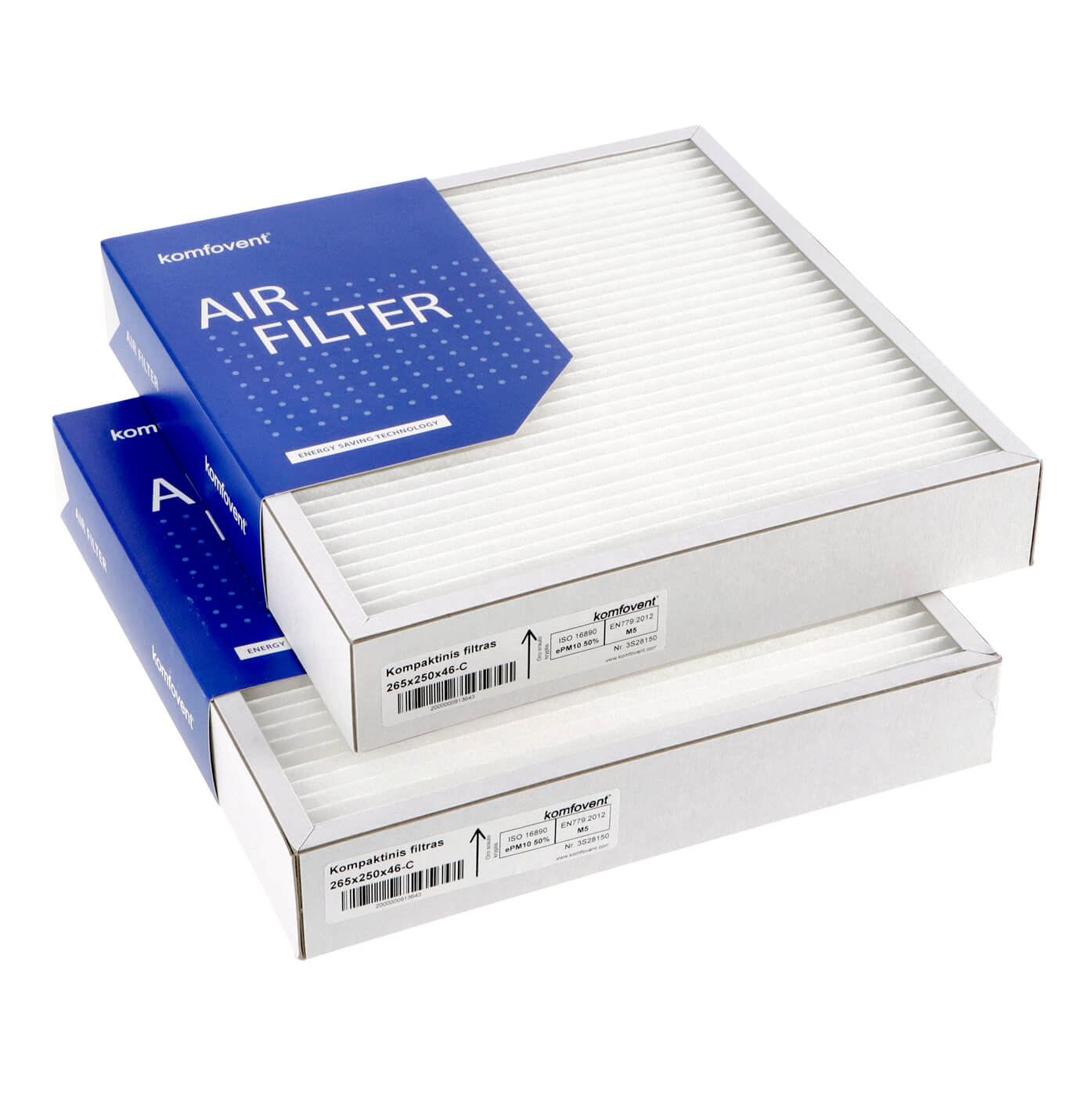 Komfovent Domekt CF 250 F C6 filter set M5+M5 (original) 265x250x46
