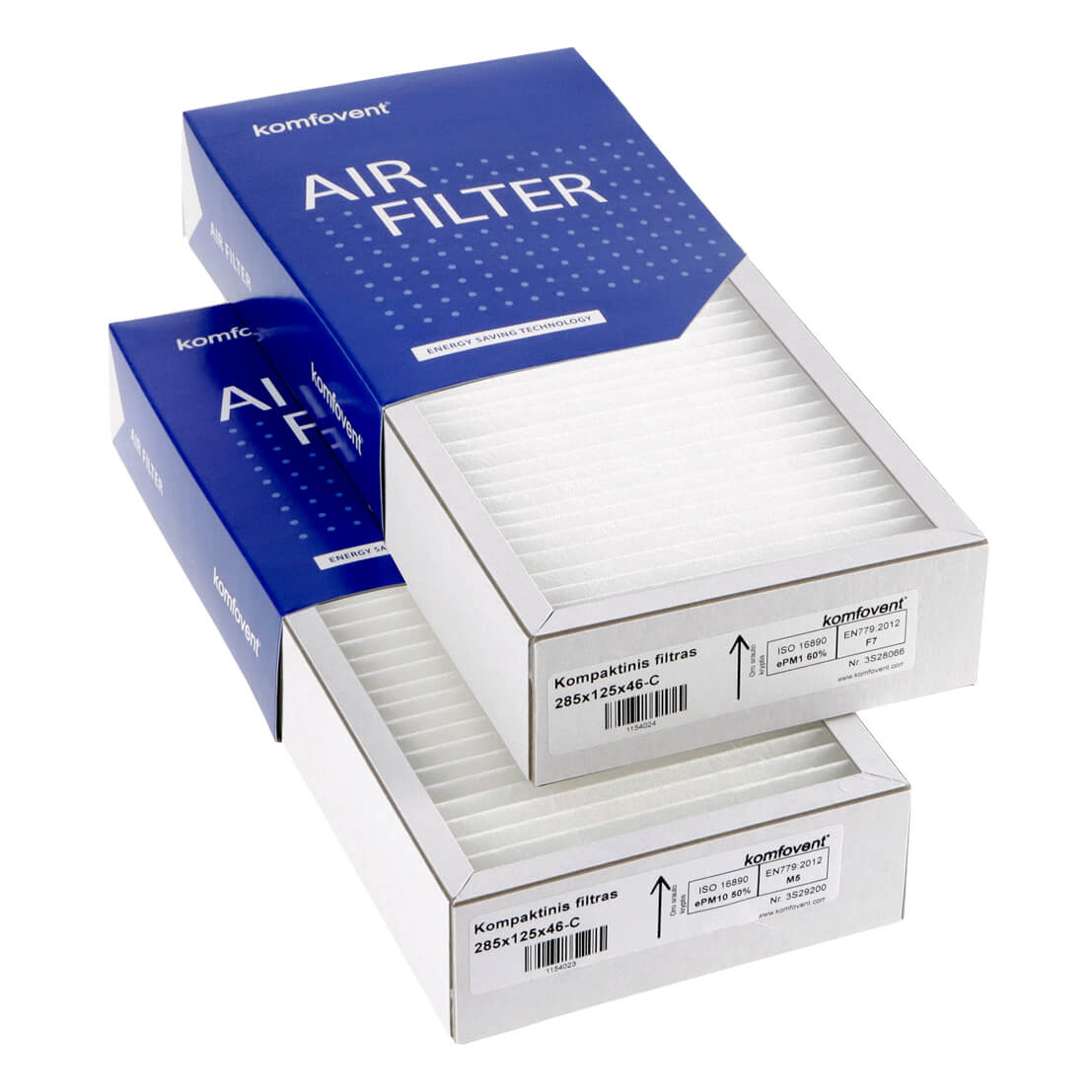 Komfovent Domekt R 200 V C8 T Filtersatz M5+F7 (original) 285x125x46