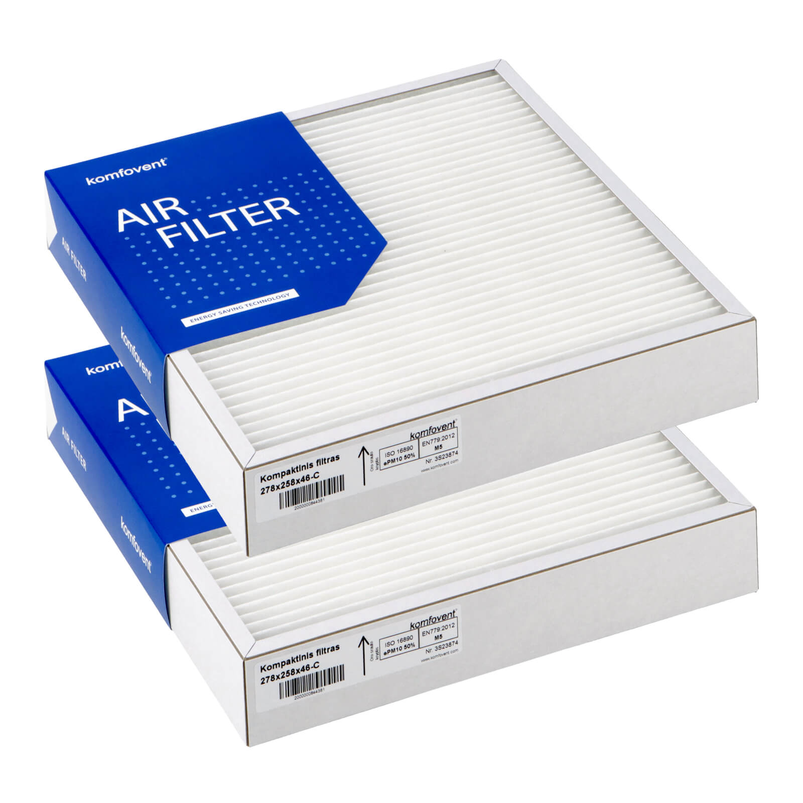 Komfovent Domekt R 250-400 F C6 Filtersatz M5+M5 (Original) 278x258x46
