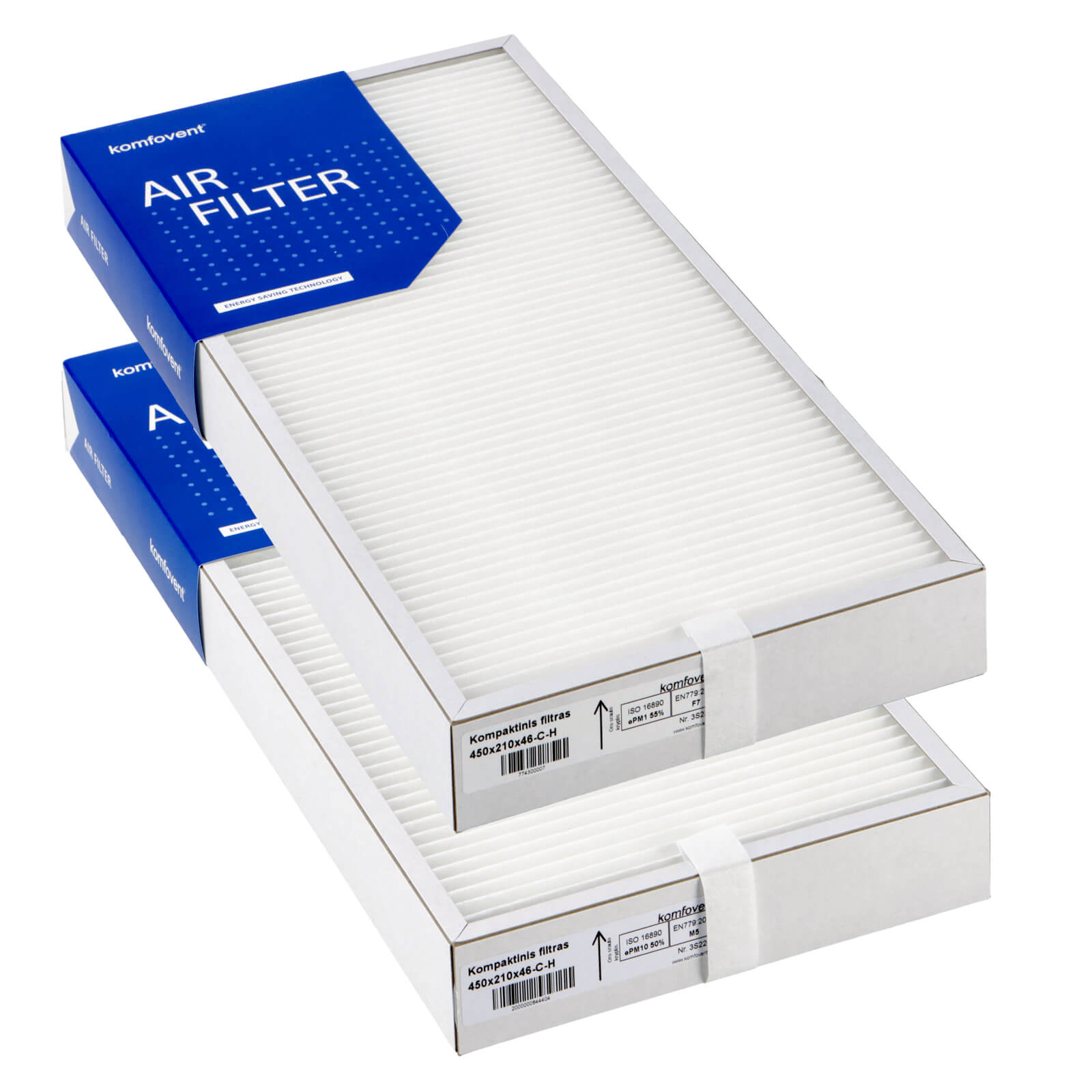 Komfovent Domekt R 400 V C6 filterset M5+F7 (origineel) 450x210x46