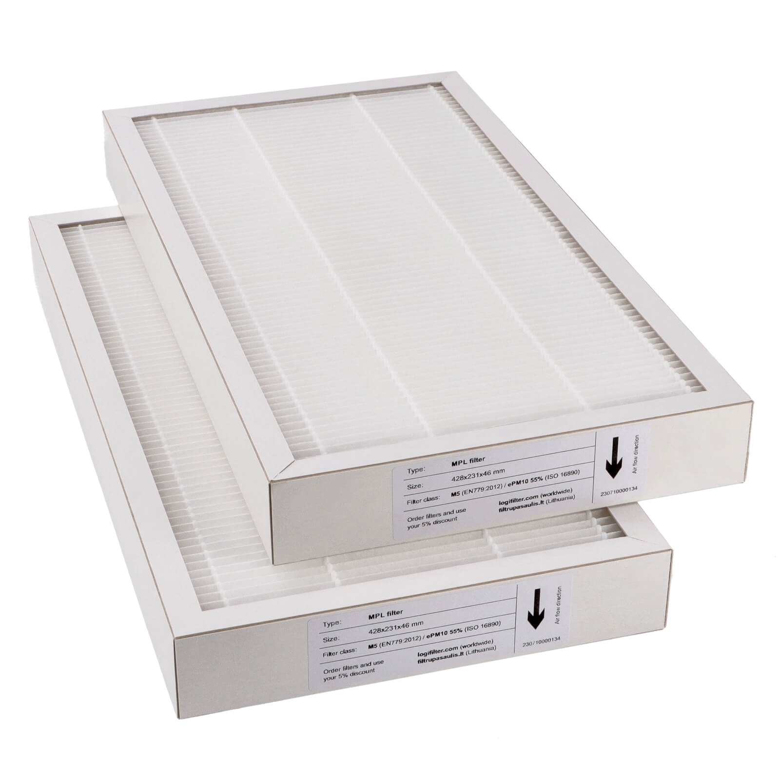 Komfovent Domekt R 400 V C6M Filtersatz M5+M5 (Hausmarke) 428x231x46