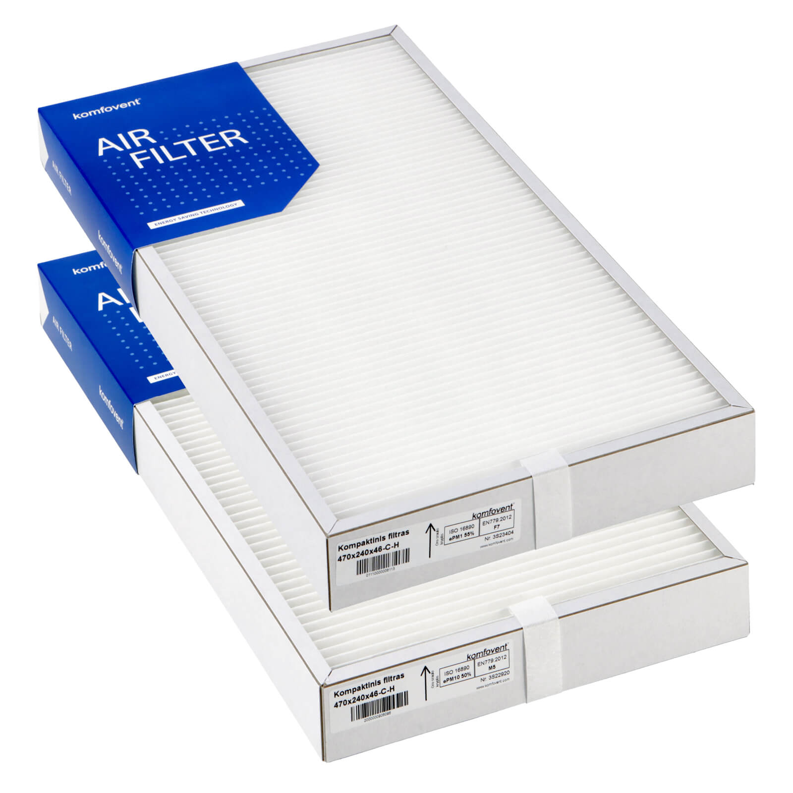 Komfovent Domekt R 450 V C6 Filtersatz M5+F7 (Original) 470x240x46