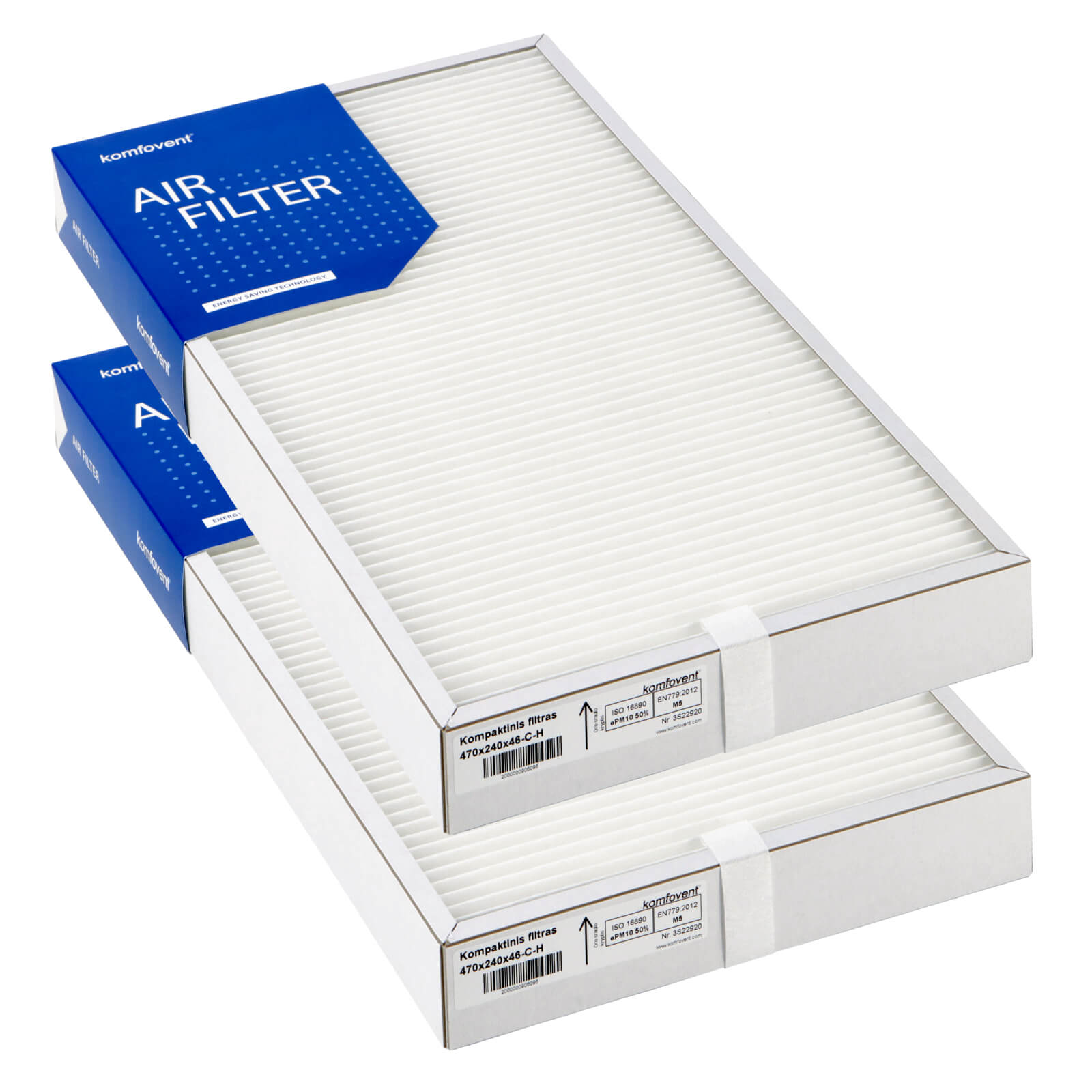 Komfovent Domekt R 450 V C6 filterset M5+M5 (origineel) 470x240x46