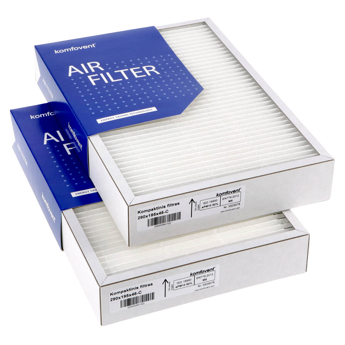 Komfovent REKU 400 Filtersatz M5+M5 (Original) 290x195x46 mm