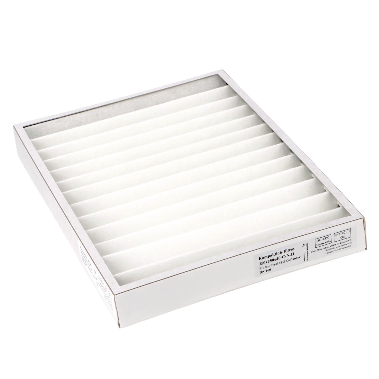 Paul ISO Defroster DN 160 Filter G4 (Hausmarke) 350x250x40