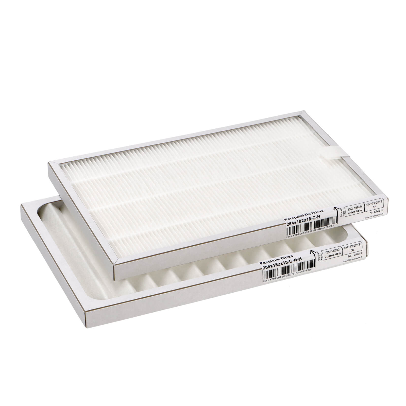 Recom EPP3SE Filtersatz G4+F7 (Hausmarke) 264x182x18