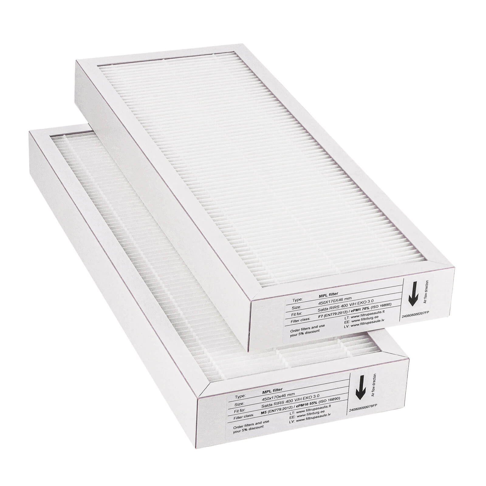 Salda RIRS 400 V-H EKO 3.0 Filtersatz M5+F7 (Hausmarke) 450x170x46