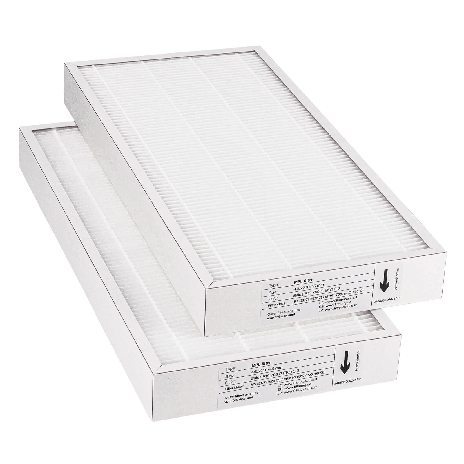 Salda RIS 700 P EKO 3.0 Filtersatz M5+F7 (Hausmarke) 445x210x46