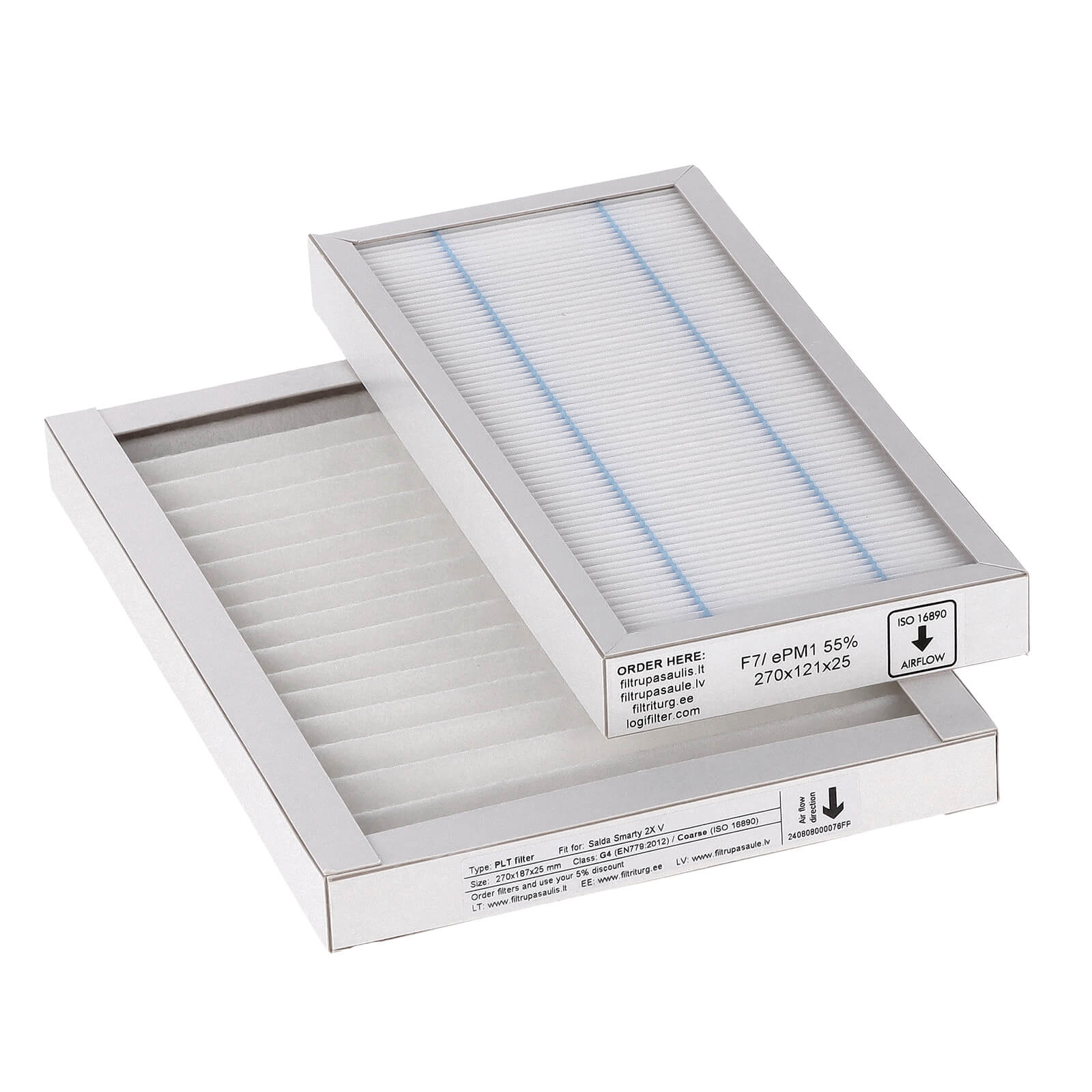 Salda Smarty 2X V Filtersatz G4+F7 (Hausmarke) 270x187x25+270x121x25