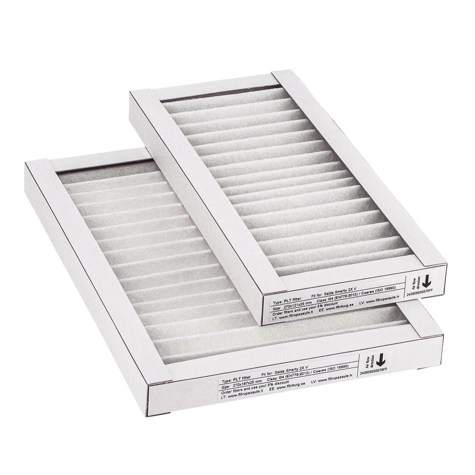 Salda Smarty 2X V Filtersatz G4+G4 (Hausmarke) 270x187x25+270x121x25